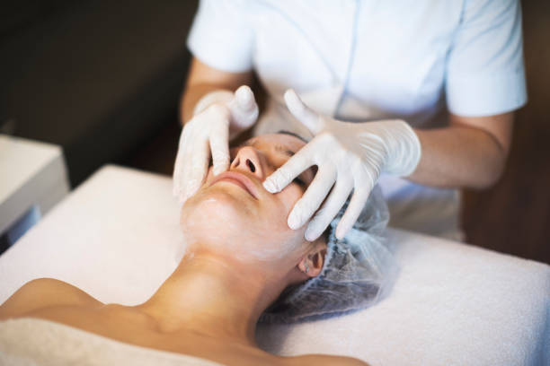 Facial treatment by professional esthetician